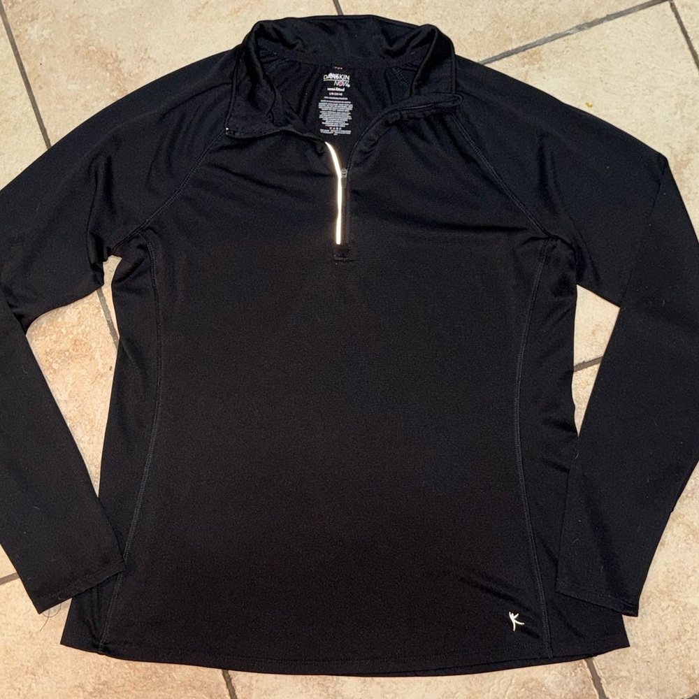 Danskin Now Black Long Sleeve Top pullover size Large 12-14 NWOT Womens